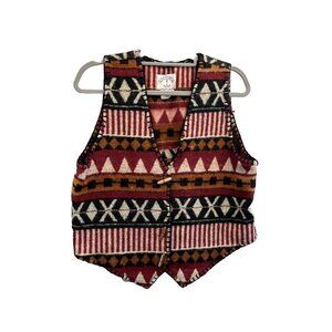 Solutions  vintage  western vest women large vintage fall colors